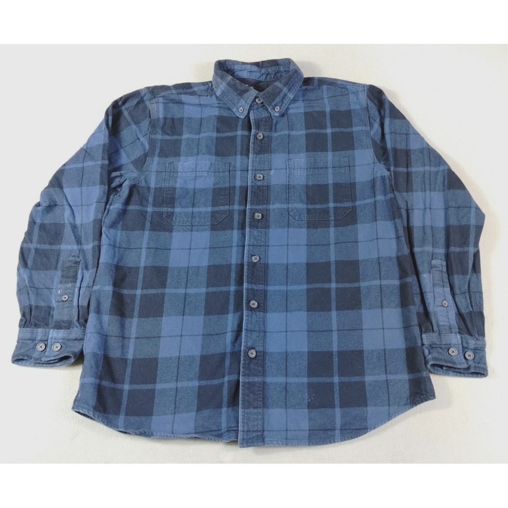 Ridgecut Shirt Mens Large Blue Plaid Flannel Lumberjack Cabincore Workwear